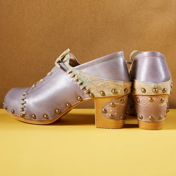 SOFFIA ARTSY STUDDED PATCHWORK LEATHER SHOOTIE NWOT SIZE 6.5 - Picture 7 of 8